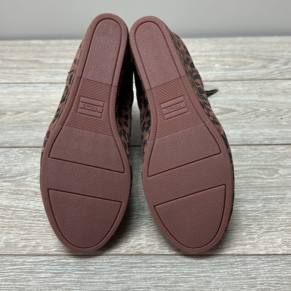 New Toms Animal Print Leopard Kelsey Wedge Heel Suede Booties Women’s Size 7 - Picture 9 of 10